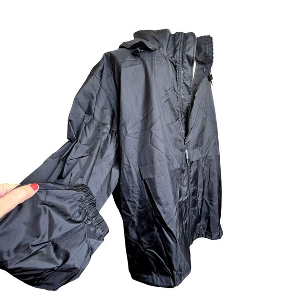 Eddie Bauer Ebtek Mens Black Waterproof Hooded Jacket Nylon Shell XXL CM2017 - Picture 3 of 9